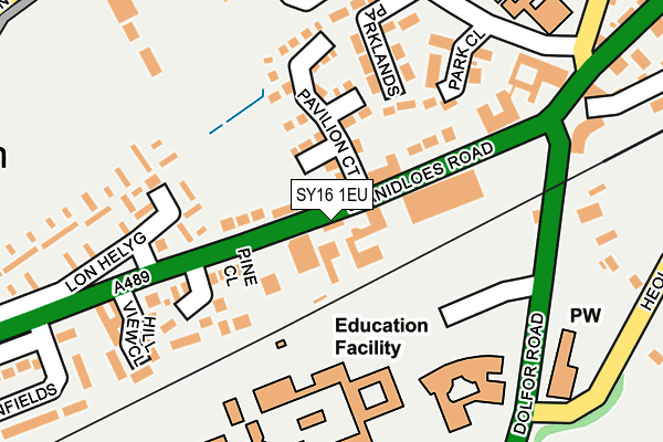 SY16 1EU map - OS OpenMap – Local (Ordnance Survey)