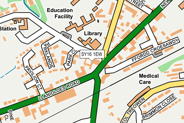 SY16 1EW map - OS OpenMap – Local (Ordnance Survey)