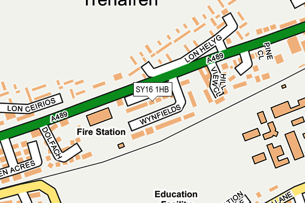 SY16 1HB map - OS OpenMap – Local (Ordnance Survey)