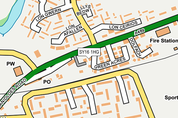 SY16 1HG map - OS OpenMap – Local (Ordnance Survey)