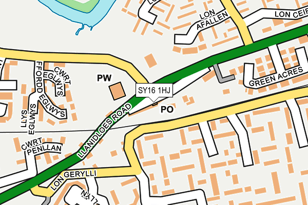 SY16 1HJ map - OS OpenMap – Local (Ordnance Survey)