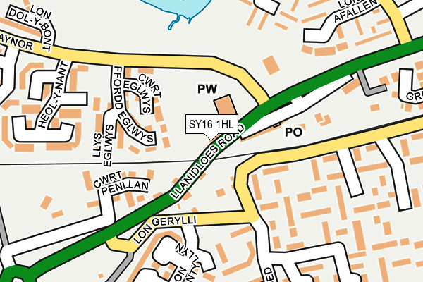 SY16 1HL map - OS OpenMap – Local (Ordnance Survey)