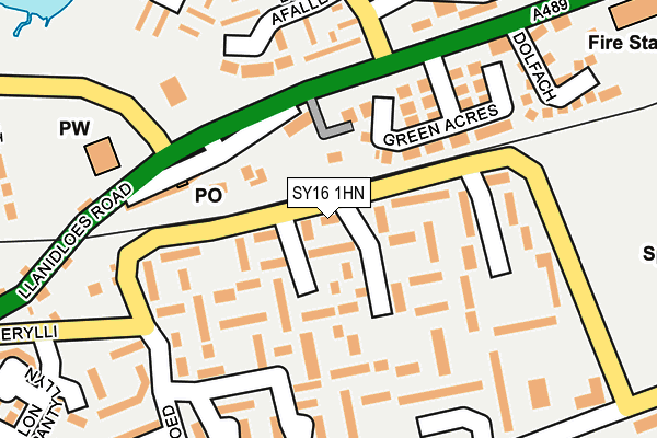 SY16 1HN map - OS OpenMap – Local (Ordnance Survey)