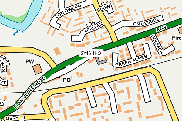 SY16 1HQ map - OS OpenMap – Local (Ordnance Survey)