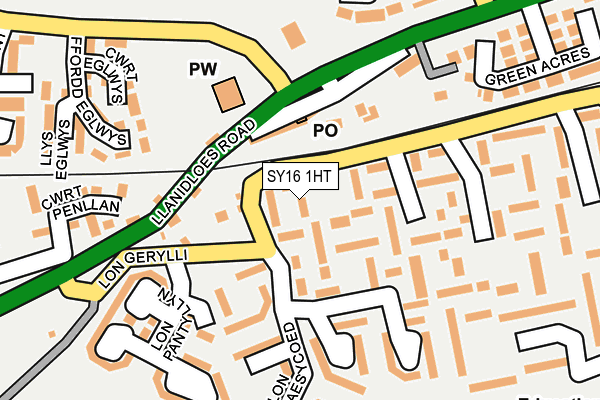 SY16 1HT map - OS OpenMap – Local (Ordnance Survey)