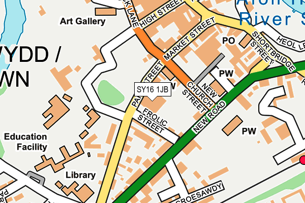 SY16 1JB map - OS OpenMap – Local (Ordnance Survey)