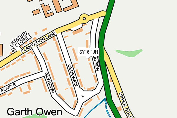 SY16 1JH map - OS OpenMap – Local (Ordnance Survey)