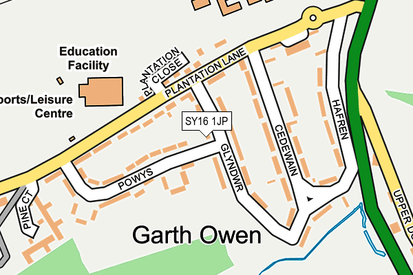 SY16 1JP map - OS OpenMap – Local (Ordnance Survey)