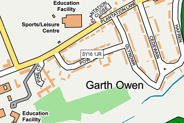 SY16 1JR map - OS OpenMap – Local (Ordnance Survey)