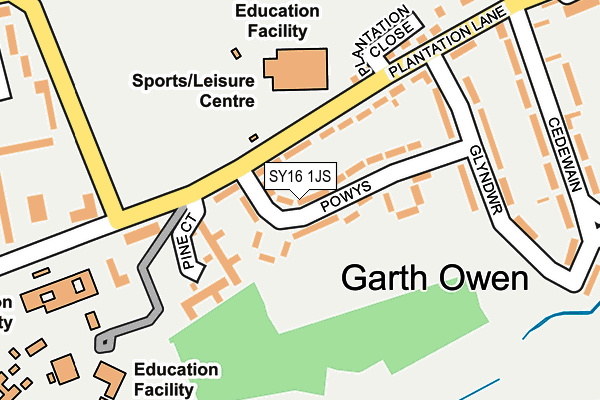 SY16 1JS map - OS OpenMap – Local (Ordnance Survey)