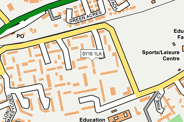 SY16 1LA map - OS OpenMap – Local (Ordnance Survey)