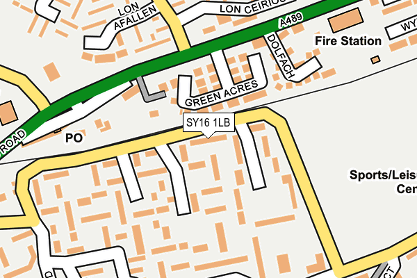 SY16 1LB map - OS OpenMap – Local (Ordnance Survey)