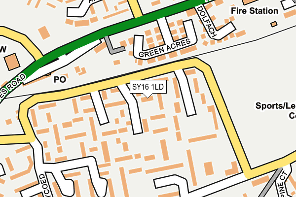 SY16 1LD map - OS OpenMap – Local (Ordnance Survey)