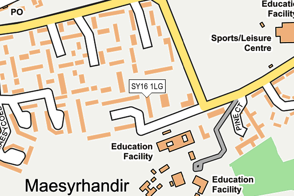 SY16 1LG map - OS OpenMap – Local (Ordnance Survey)