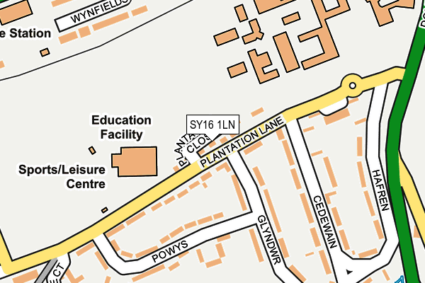 SY16 1LN map - OS OpenMap – Local (Ordnance Survey)