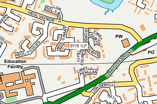SY16 1LP map - OS OpenMap – Local (Ordnance Survey)