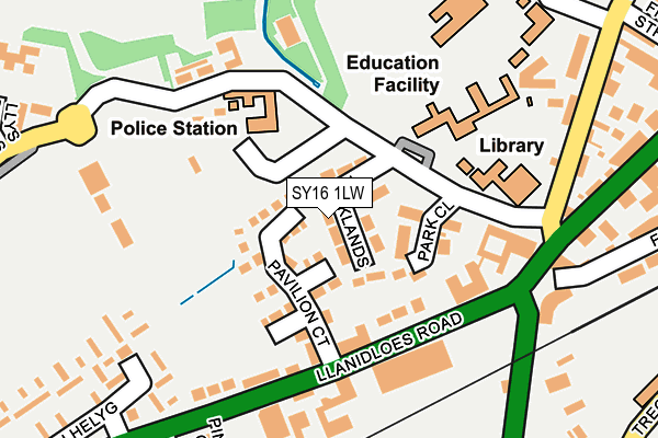SY16 1LW map - OS OpenMap – Local (Ordnance Survey)