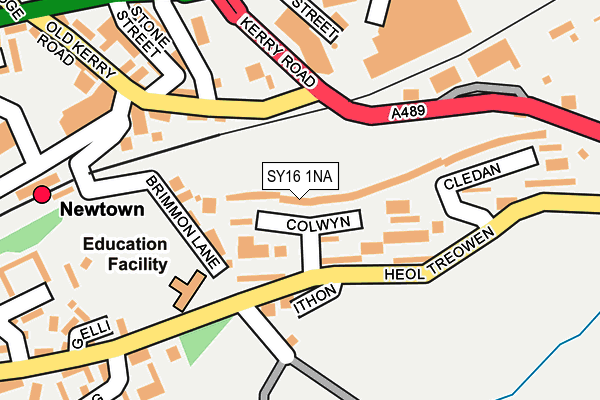 SY16 1NA map - OS OpenMap – Local (Ordnance Survey)