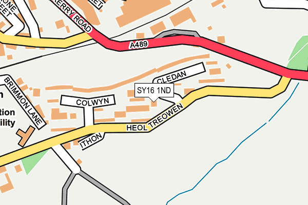 SY16 1ND map - OS OpenMap – Local (Ordnance Survey)