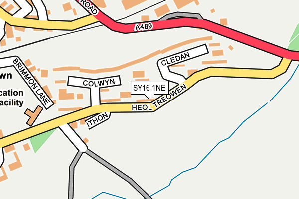 SY16 1NE map - OS OpenMap – Local (Ordnance Survey)