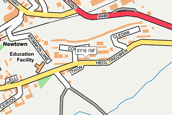 SY16 1NF map - OS OpenMap – Local (Ordnance Survey)