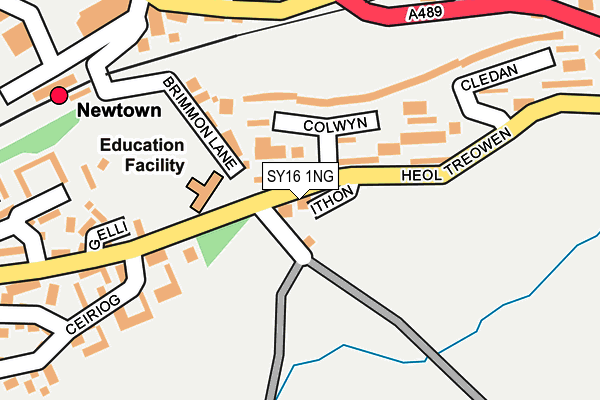 SY16 1NG map - OS OpenMap – Local (Ordnance Survey)