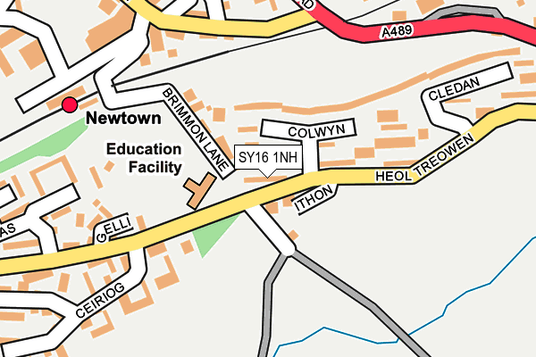 SY16 1NH map - OS OpenMap – Local (Ordnance Survey)