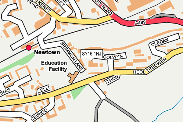 SY16 1NJ map - OS OpenMap – Local (Ordnance Survey)