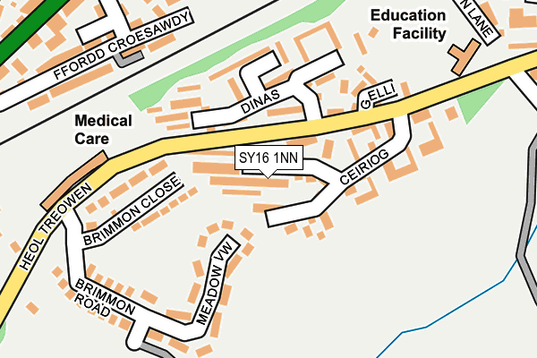 SY16 1NN map - OS OpenMap – Local (Ordnance Survey)