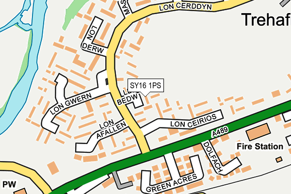 SY16 1PS map - OS OpenMap – Local (Ordnance Survey)