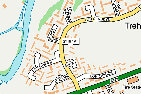 SY16 1PT map - OS OpenMap – Local (Ordnance Survey)