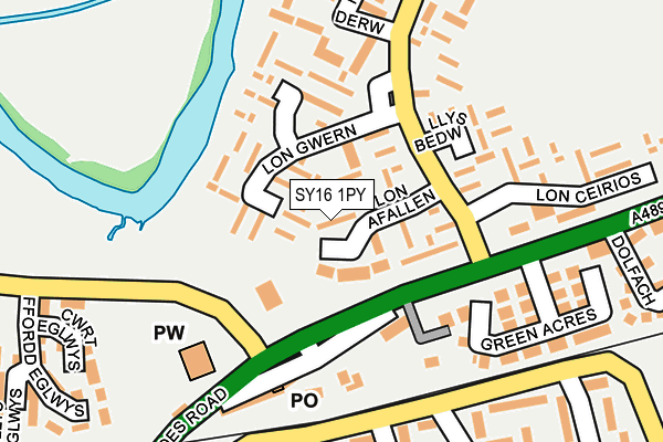 SY16 1PY map - OS OpenMap – Local (Ordnance Survey)