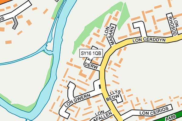 SY16 1QB map - OS OpenMap – Local (Ordnance Survey)