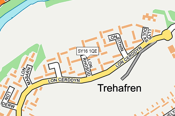 SY16 1QE map - OS OpenMap – Local (Ordnance Survey)