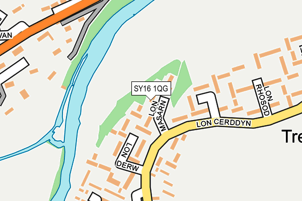 SY16 1QG map - OS OpenMap – Local (Ordnance Survey)