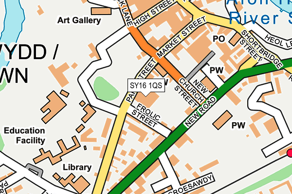 SY16 1QS map - OS OpenMap – Local (Ordnance Survey)