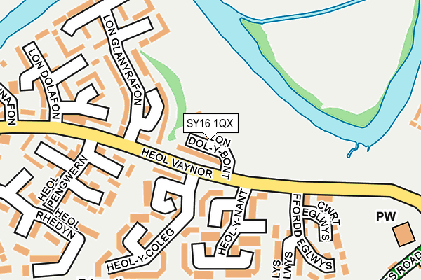 SY16 1QX map - OS OpenMap – Local (Ordnance Survey)