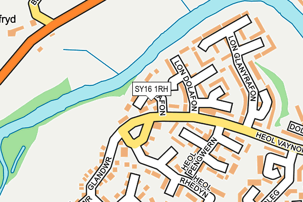 SY16 1RH map - OS OpenMap – Local (Ordnance Survey)