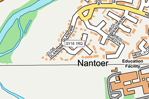 SY16 1RQ map - OS OpenMap – Local (Ordnance Survey)
