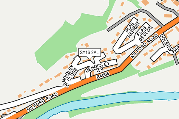 SY16 2AL map - OS OpenMap – Local (Ordnance Survey)