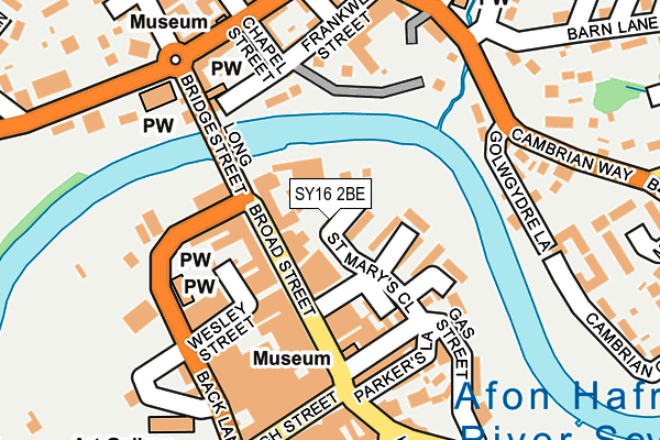 SY16 2BE map - OS OpenMap – Local (Ordnance Survey)