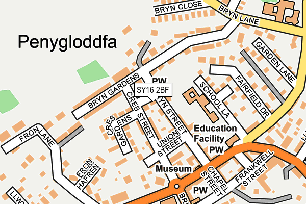 SY16 2BF map - OS OpenMap – Local (Ordnance Survey)