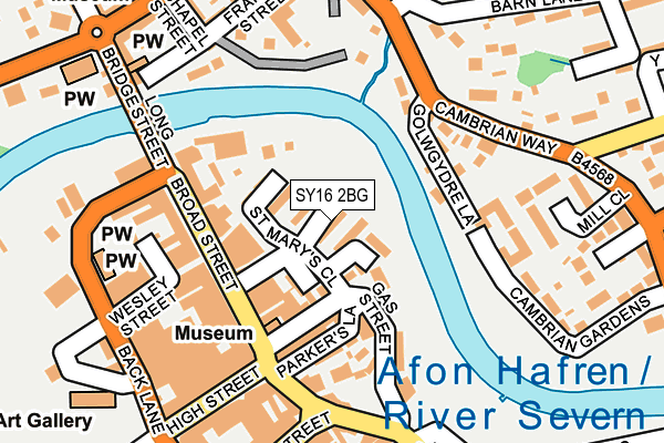 SY16 2BG map - OS OpenMap – Local (Ordnance Survey)