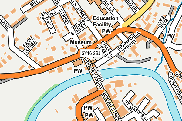 SY16 2BJ map - OS OpenMap – Local (Ordnance Survey)