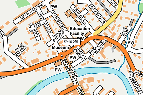 SY16 2BL map - OS OpenMap – Local (Ordnance Survey)