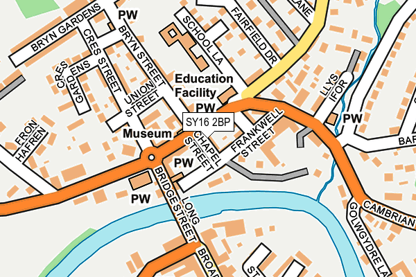 SY16 2BP map - OS OpenMap – Local (Ordnance Survey)