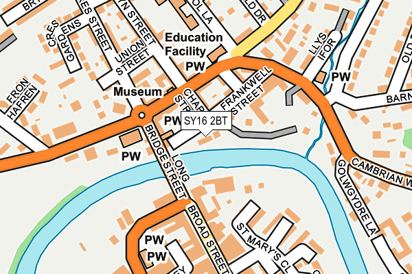 SY16 2BT map - OS OpenMap – Local (Ordnance Survey)