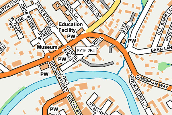 SY16 2BU map - OS OpenMap – Local (Ordnance Survey)