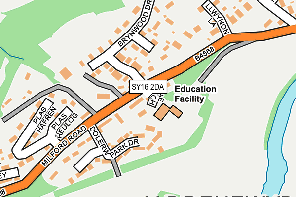 SY16 2DA map - OS OpenMap – Local (Ordnance Survey)