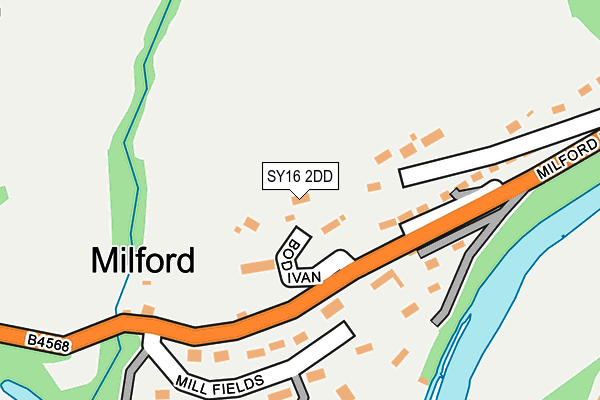 SY16 2DD map - OS OpenMap – Local (Ordnance Survey)